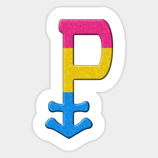 Pansexual Symbol in Pride Flag Colors Sticker